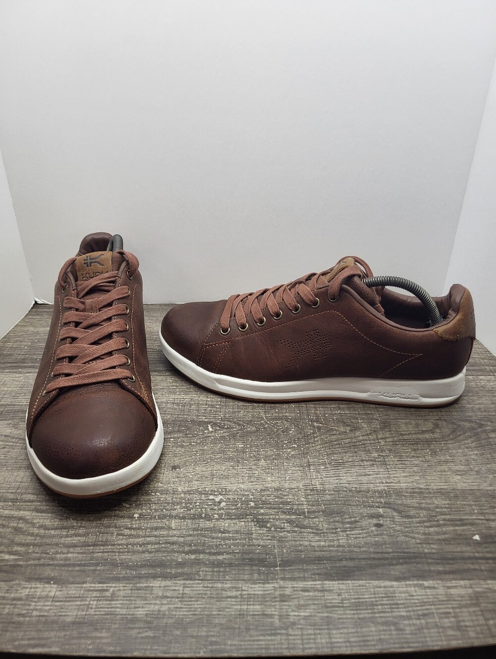 Kuru Roam Classic Court Mens Size 10.5 Brown Gum Athletic Leather Shoes Sneakers